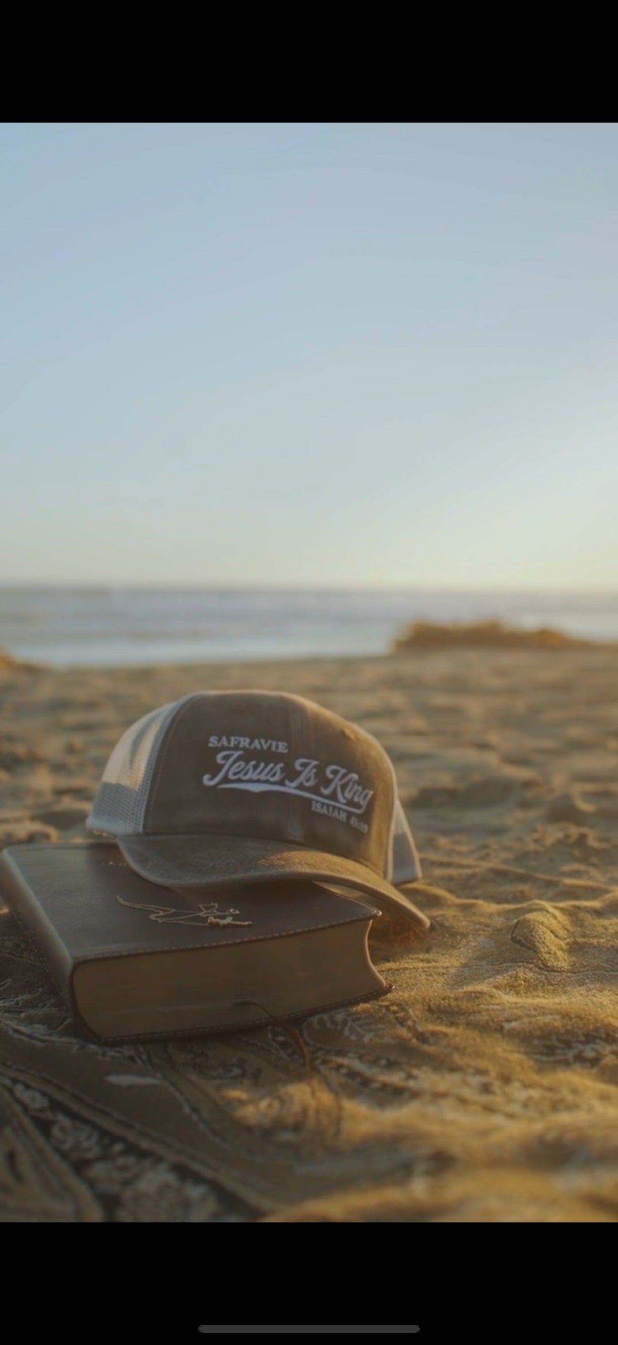 'Jesus Is King' Brown Trucker Hat