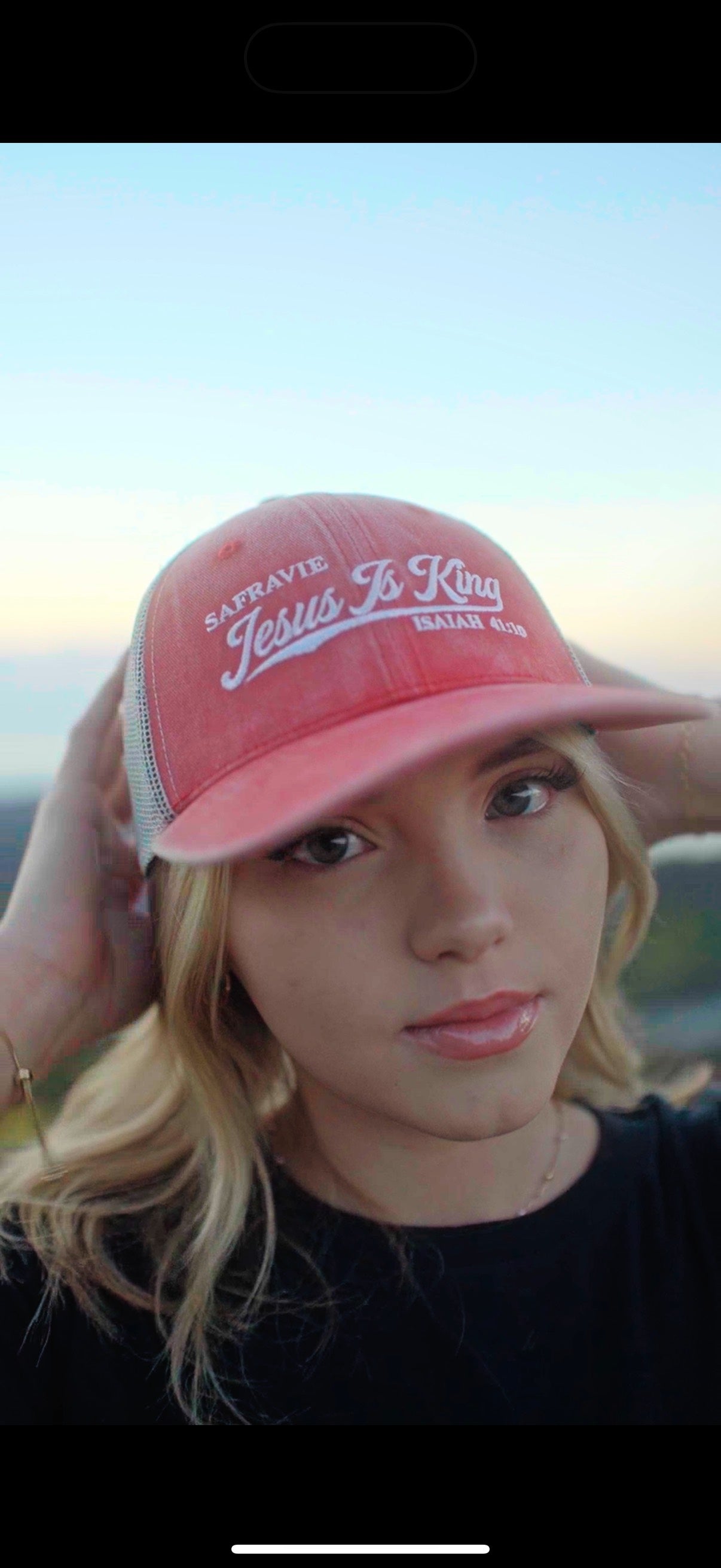 'Jesus Is King' Red Trucker Hat