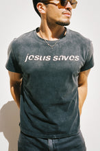 Load image into Gallery viewer, "Jesus Saves" Black muscle tee
