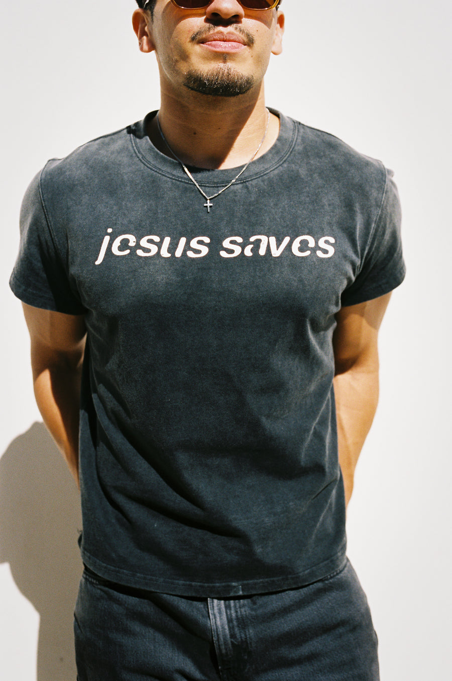 "Jesus Saves" Black muscle tee