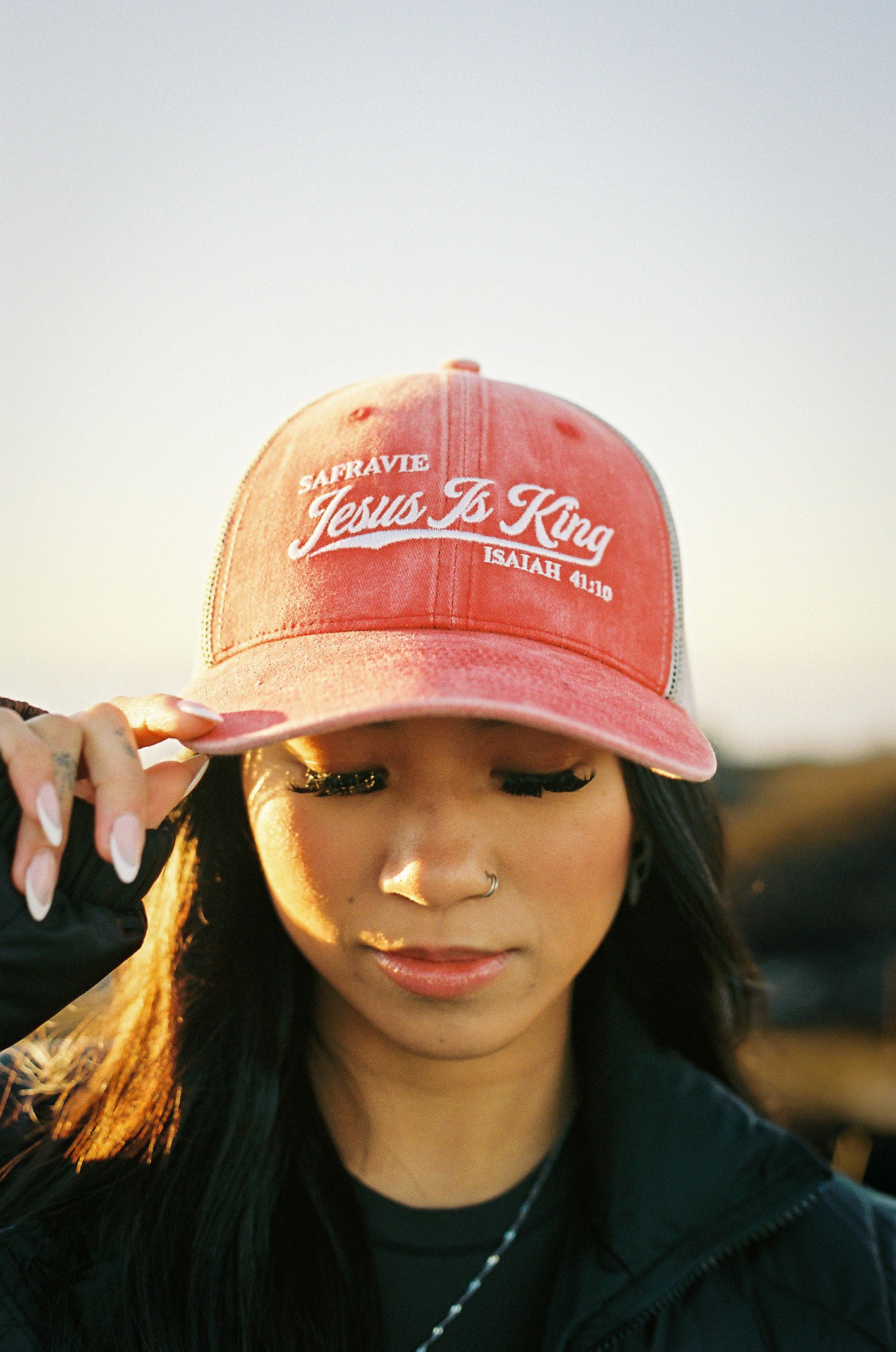 'Jesus Is King' Red Trucker Hat