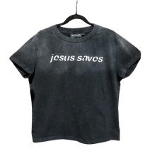 Load image into Gallery viewer, "Jesus Saves" Black muscle tee
